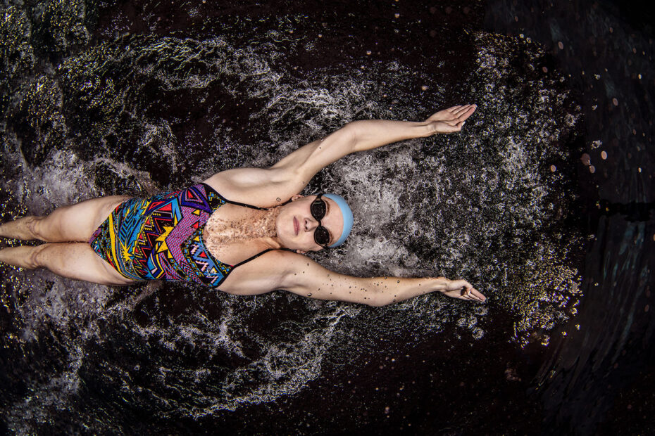 Woman swimming