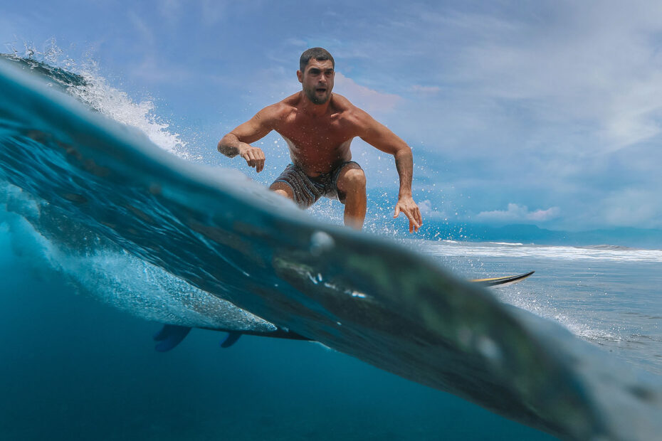 Man surfing